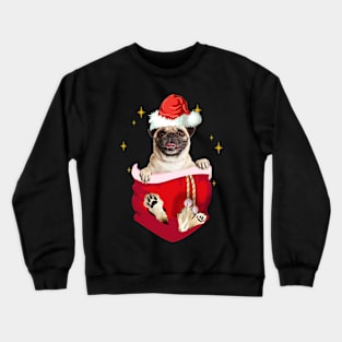 Pug In Pocket Christmas Gift Crewneck Sweatshirt